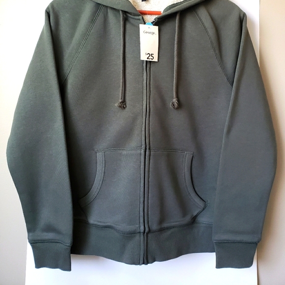 George Dark Green Heavy Weight Floppy Inside Hoodie for Teens - Picture 2 of 5